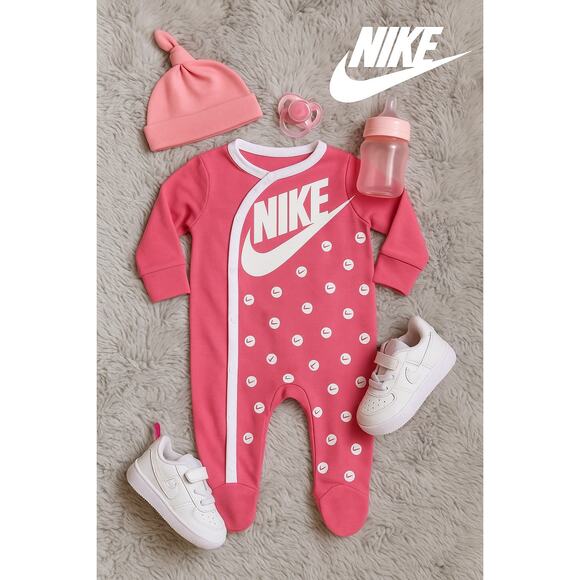 Nike Other - NWT Nike Pink & White One Piece Outfit Sz. 3m